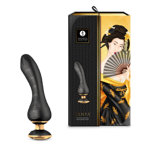 Shunga - Sanya Intimate Massager - Вібратор для точки G, 18.5х3.8 см (чорний) - купити в Києві, Україні
